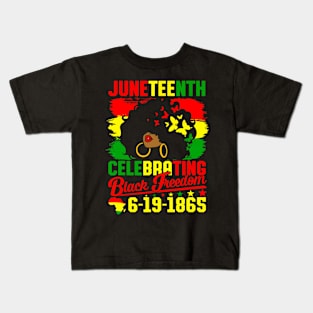 Juneteenth Celebrating Black Freedom 1865 African American Kids T-Shirt